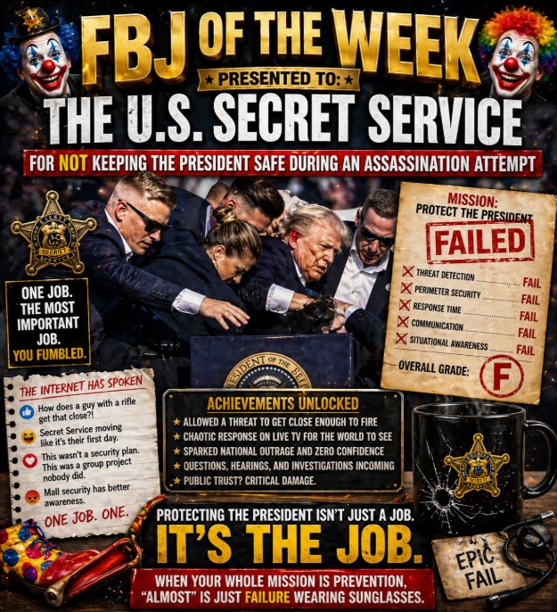 🏆 FBJ OF THE WEEK: President Trumps Secret Service Extremally Slow And Messy Response At The White House Correspondents’ Dinner