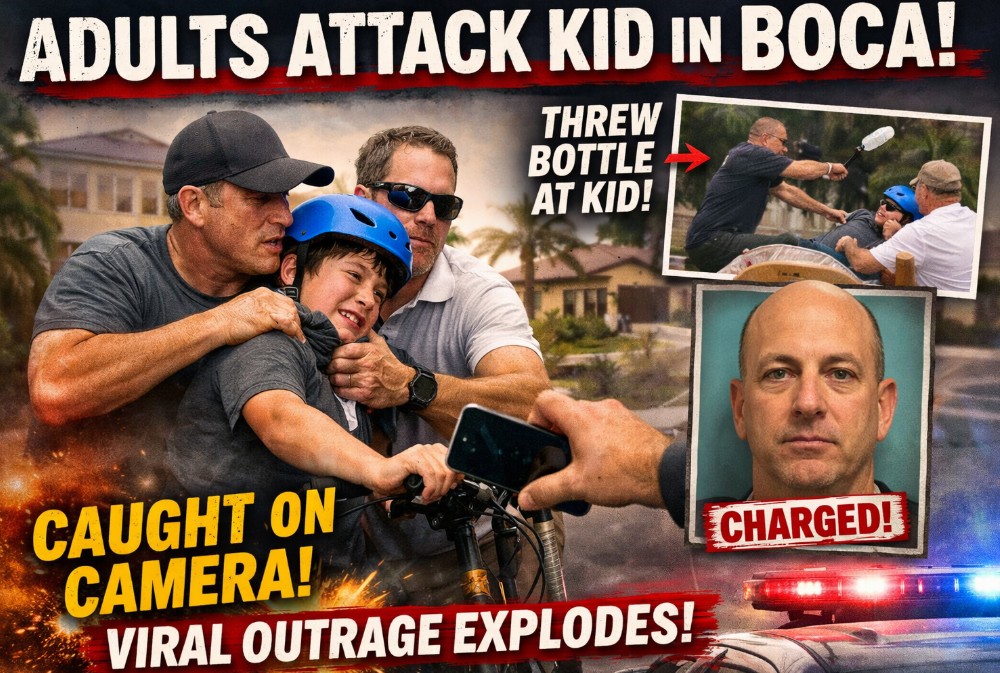 From BOCANEWSNOW.COM. Video Shows Full Grown Adults Attack A Child Like It’s Some Kind Of Suburban Sting Operation In A Lotus Community Located In Boca Raton.
