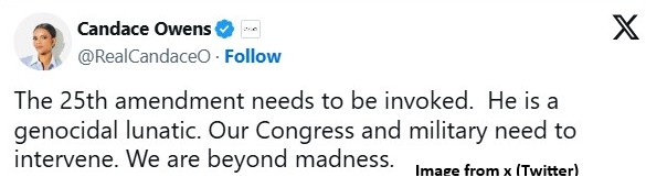 She’s Done! Candace Owens Intensifies Criticism of Trump, Warning of “Cult‑Like” Dynamics on the Right. Calls Him “A Genocidal Lunatic”