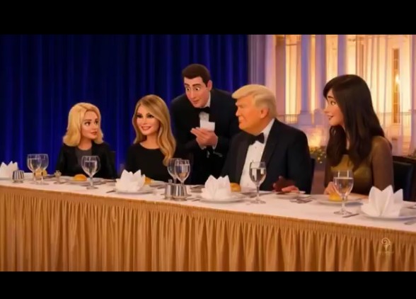 Iran Continues To Torch Trump With This Animation Based On The White House Correspondents Dinner Assassination Attempt.