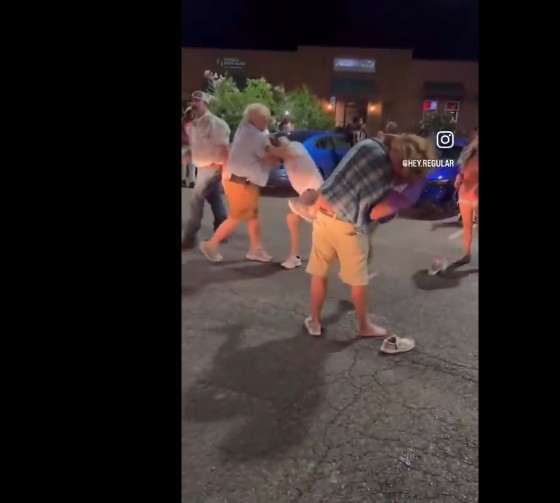 Well That’s Different. A Parking Lot Brawl With Guys Wearing Khaki Shorts And Polo Shirts.