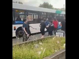 The Whole World Is In Chaos. A Group Of Kids In England Helped To Defend An Older English Man From Two Foreigners.