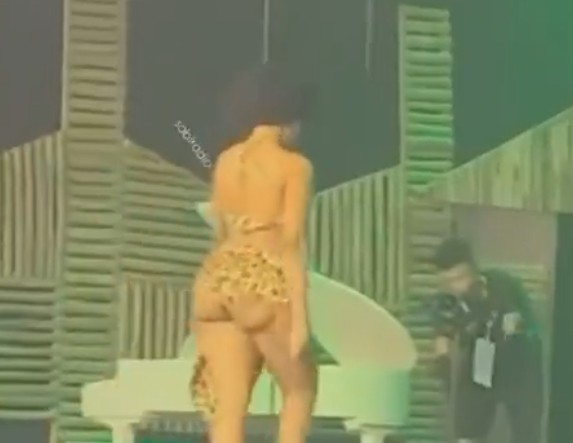 Classic FBJ! Woman Walks The Runway With A Deflated Right Butt Cheek!