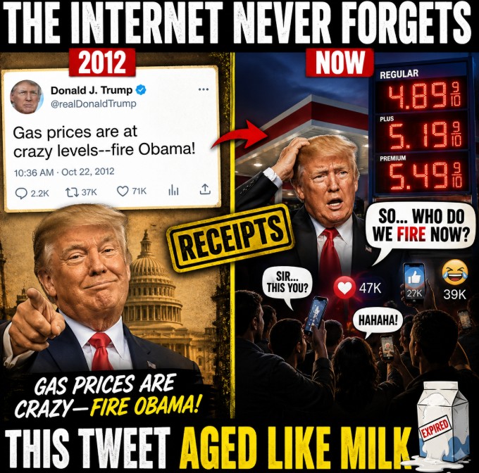 People On X (Formally Twitter) Are Roasting Trump For This 2012 Tweet About President Obama And High Gas Prices