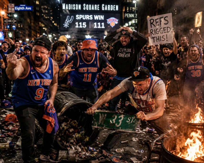 5 Videos Proving New York Knicks Fans Did Not Keep It Classy After Their Loss To The Spurs In Game 3 Of The NBA Finals.